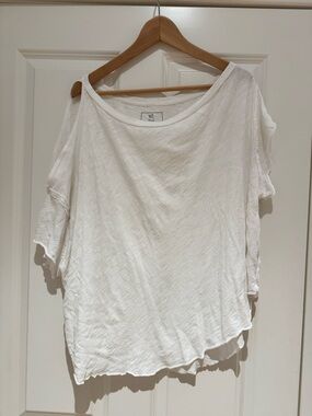 Free People We The Free Perfect Oversized Tee White Slouchy Boho Top S